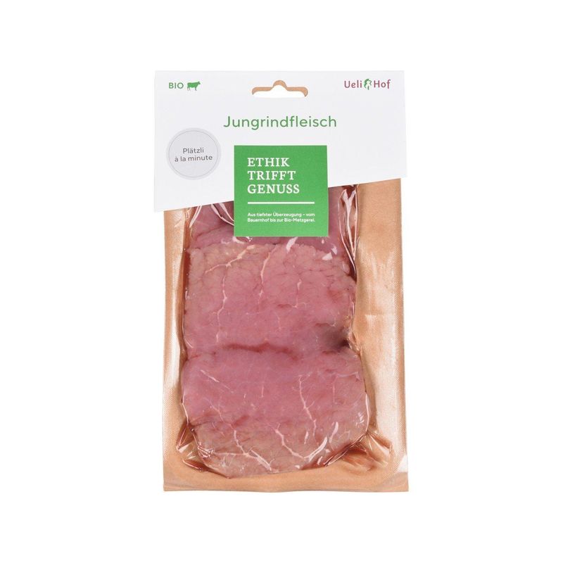 Escalope de jeune boeuf à la minute, Bio Knospe Schweiz