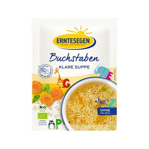 Buchstaben Klare Suppe, EU Bio