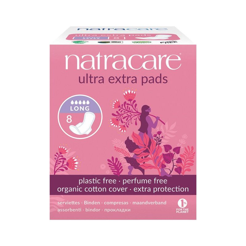 Damenbinden mit Flügeln ultra extra lang, Nordic Ecolabel