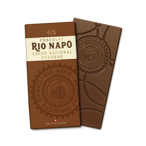 Waldschokolade Rio Napo Cru Milch 40% pur, EU Bio