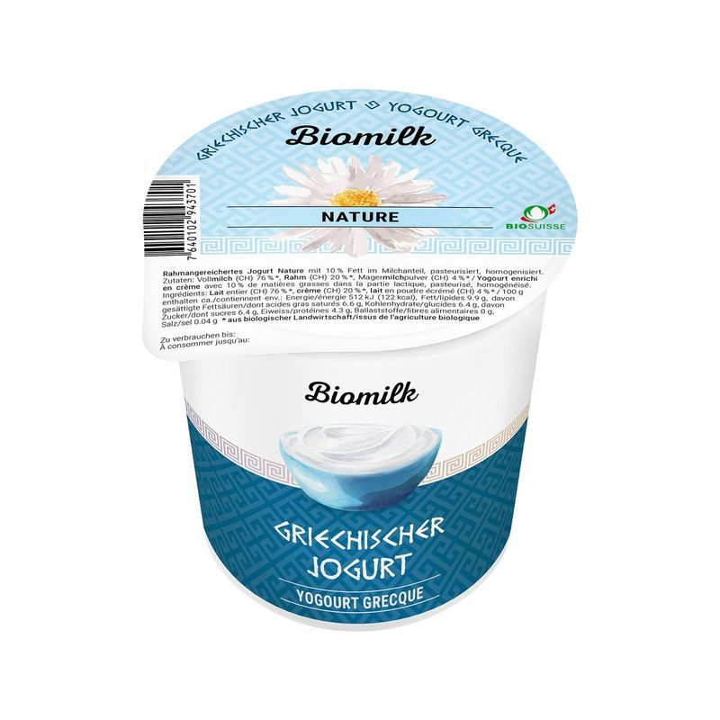 Jogurt Nature griechische Art, Bio Knospe Schweiz