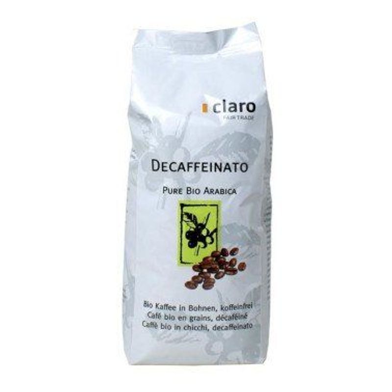 Kaffee Decaffeinato Bohnen, Schweizer Bio-Verordnung / Fairer Handel (Claro; Hand in Hand; etc.)