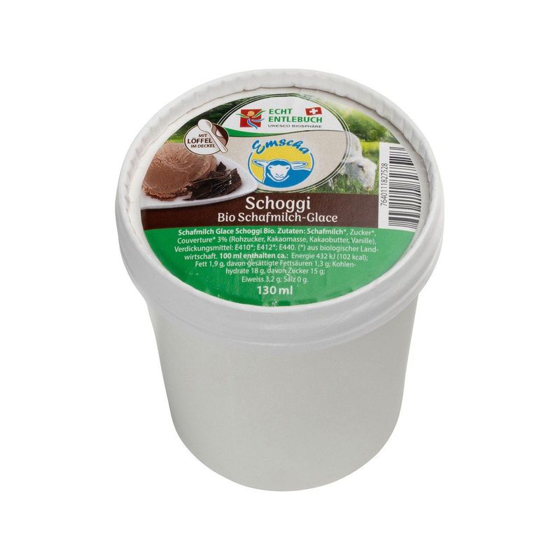 Schafmilch-Glacé Mocca, Schweizer Bio-Verordnung
