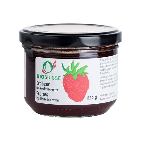 Erdbeere Konfitüre extra, Bio Knospe Schweiz