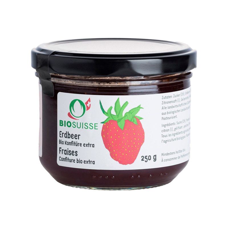 Erdbeere Konfitüre extra, Bio Knospe Schweiz