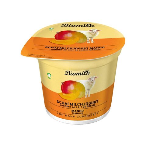 Schafjogurt unterlegt Mango, Bio Knospe