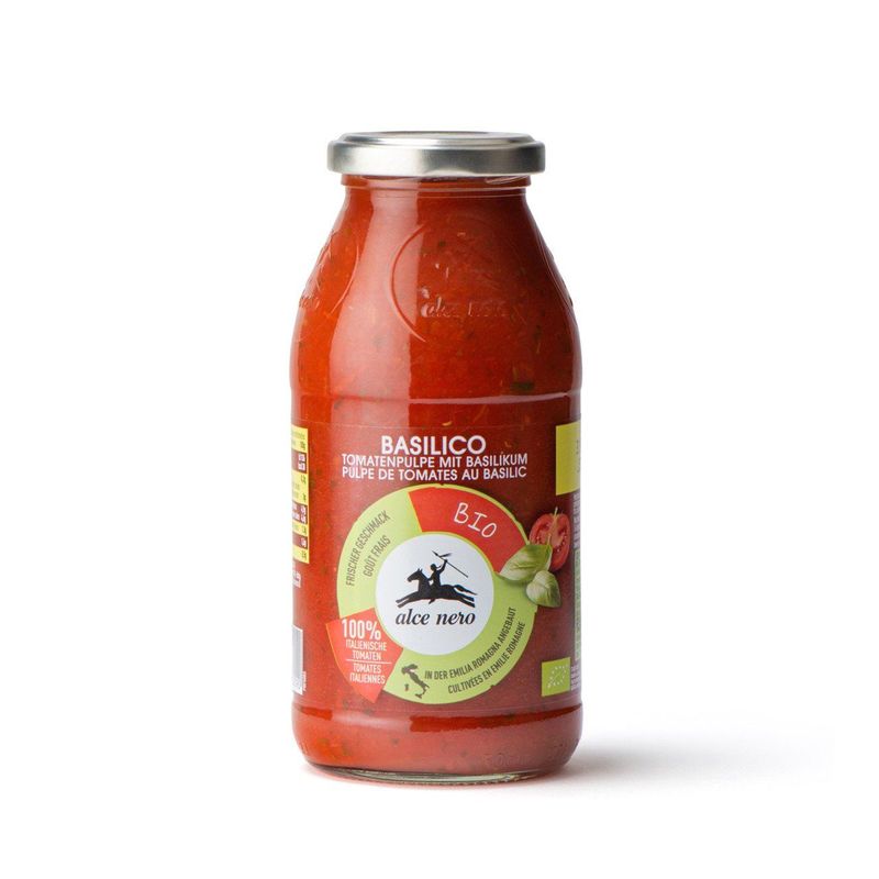 Tomaten Pulpe mit Basilikum, EU Bio