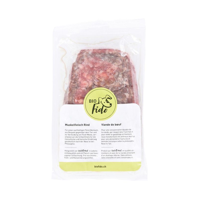 TK Tierfutter Muskelfleisch Rind, Bio Knospe Schweiz