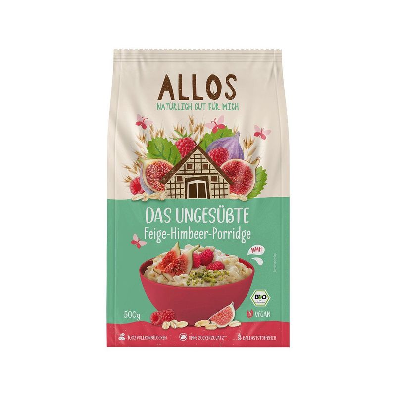 Das ungesüsste Feige-Himbeer-Porridge, EU Bio