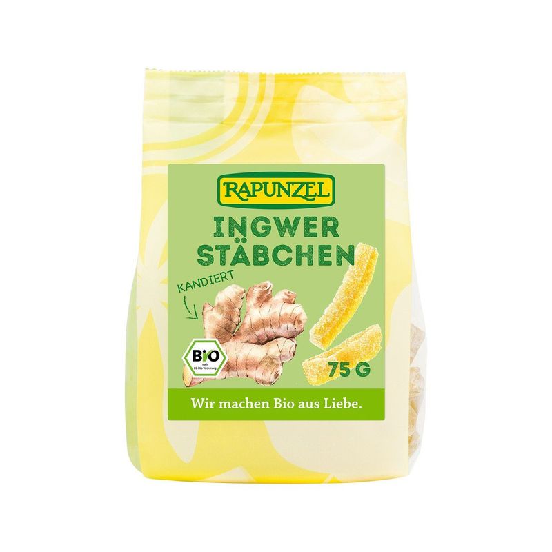 Ingwerstäbchen kandiert, EU Bio