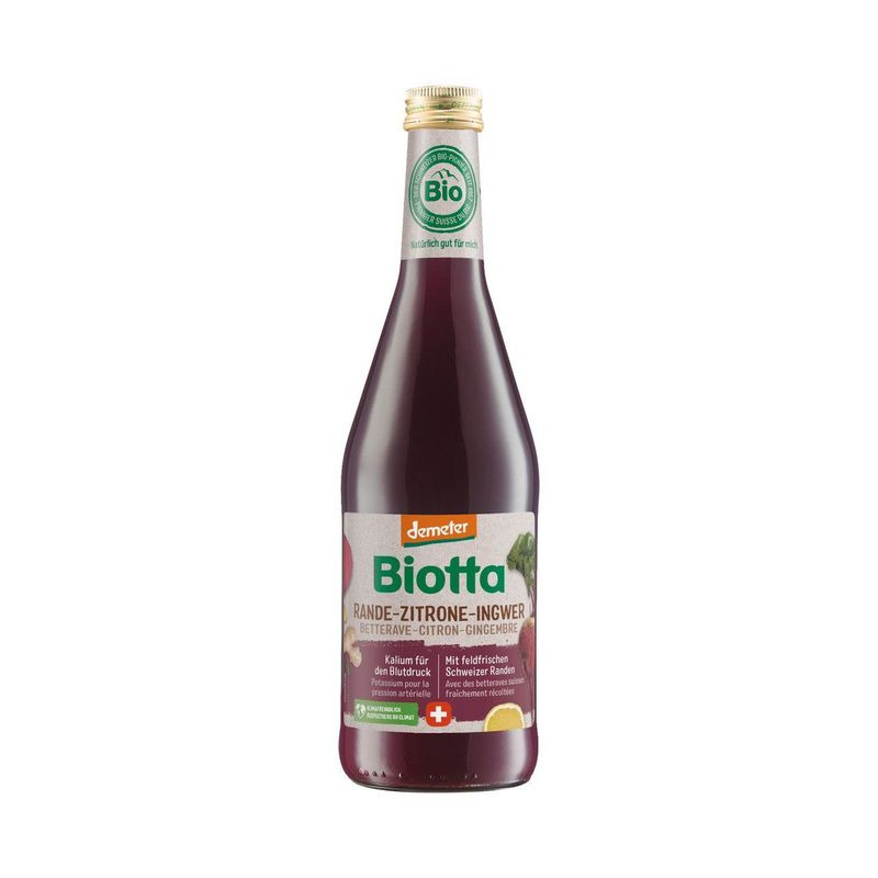Rande-Zitrone-Ingwer Gemüsesaft, Demeter