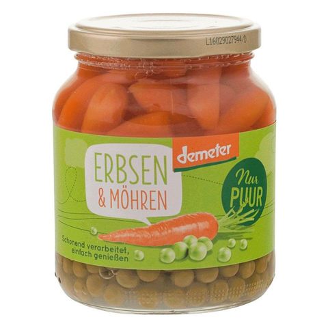 Erbsen mit Möhren, Demeter