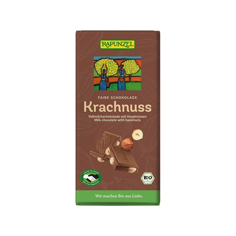 Schokolade Krachnuss, HiH, EU Bio / Fairer Handel (Claro; Hand in Hand; etc.)
