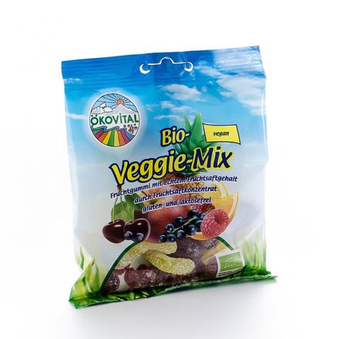 Veggie-Mix-Fruchtgummi vegan mit Fruchtsaftgehalt, EU Bio