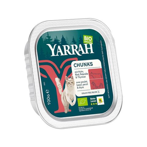 Katzenfutter Chunks Huhn & Rind, EU Bio