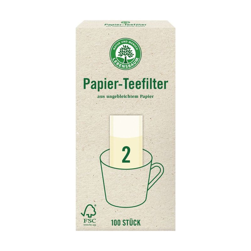 Teefilter Papier Gr. 2 (für 1 l), ohne Zertifizierung