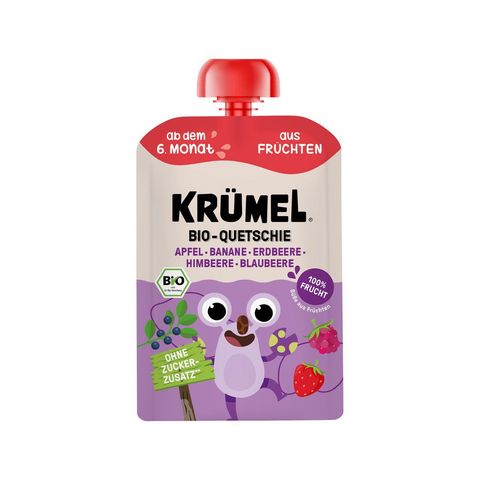 Quetschie mit Frucht, Beeren, EU Bio