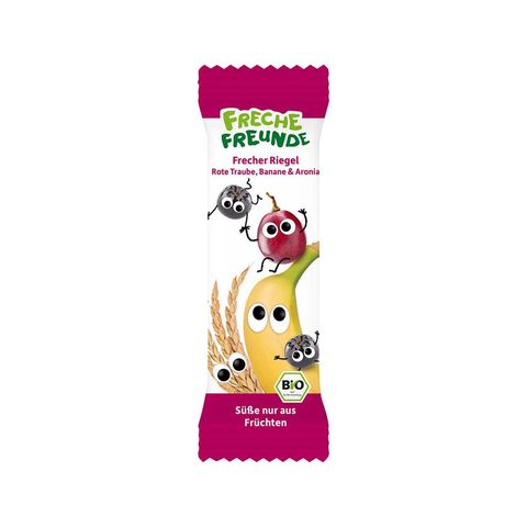 Getreideriegel Banane, rote Traube & Aronia, EU Bio
