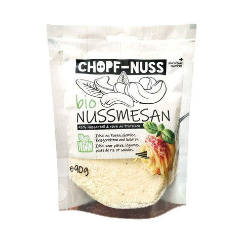 Nussmesan Alternative zu Reibkäse, Schweizer Bio-Verordnung