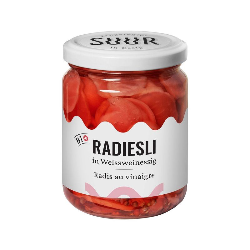 Radiesli in Weissweinessig, Schweizer Bio-Verordnung