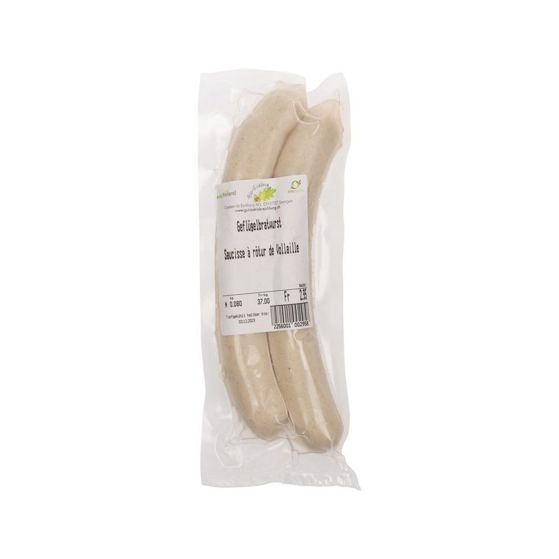 TK Geflügel Bratwurst, Bio Knospe Schweiz