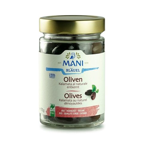 Oliven Kalamata al naturale, entkernt, Rohkost, EU Bio