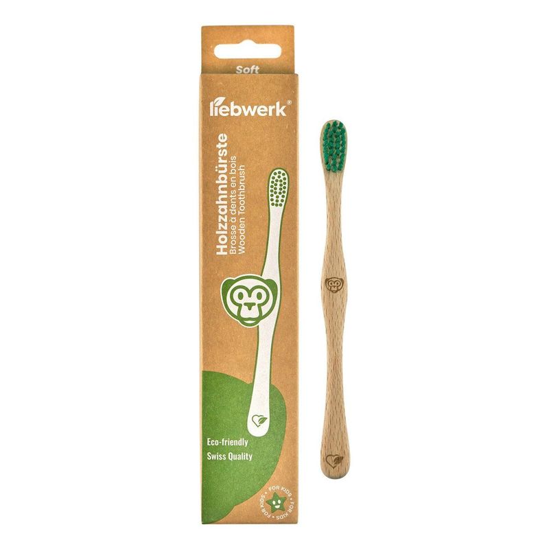Zahnbürste Kinder soft MONKEY, 100% FSC Holz oder Fasern