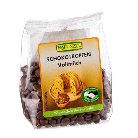 Schokotropfen Vollmilch, HIH, EU Bio / Fairer Handel (Claro; Hand in Hand; etc.)