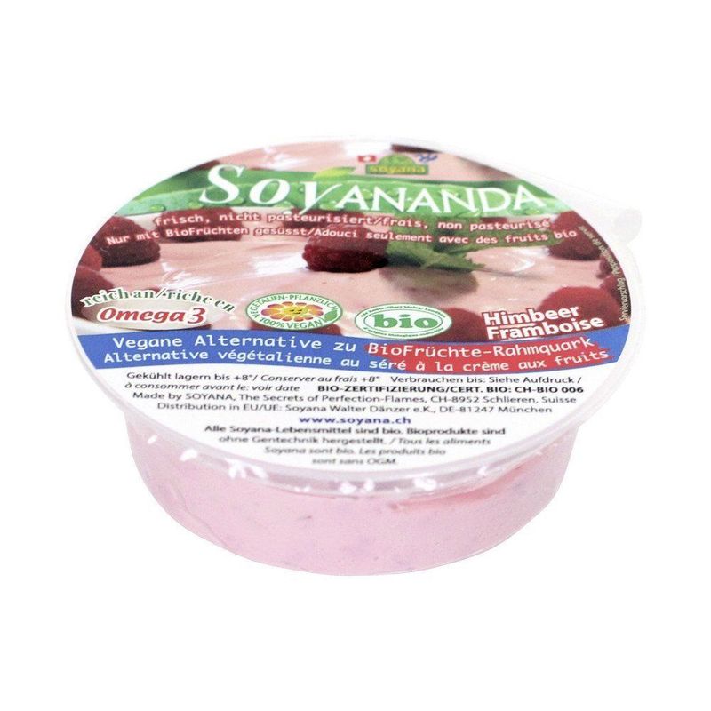 Soyananda Himbeer Alternative zu Quark, Schweizer Bio-Verordnung