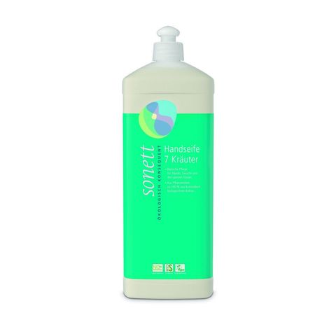 Handseife 7 Kräuter, Nachfüllflasche, Natural Cosmetic Standard - Organic