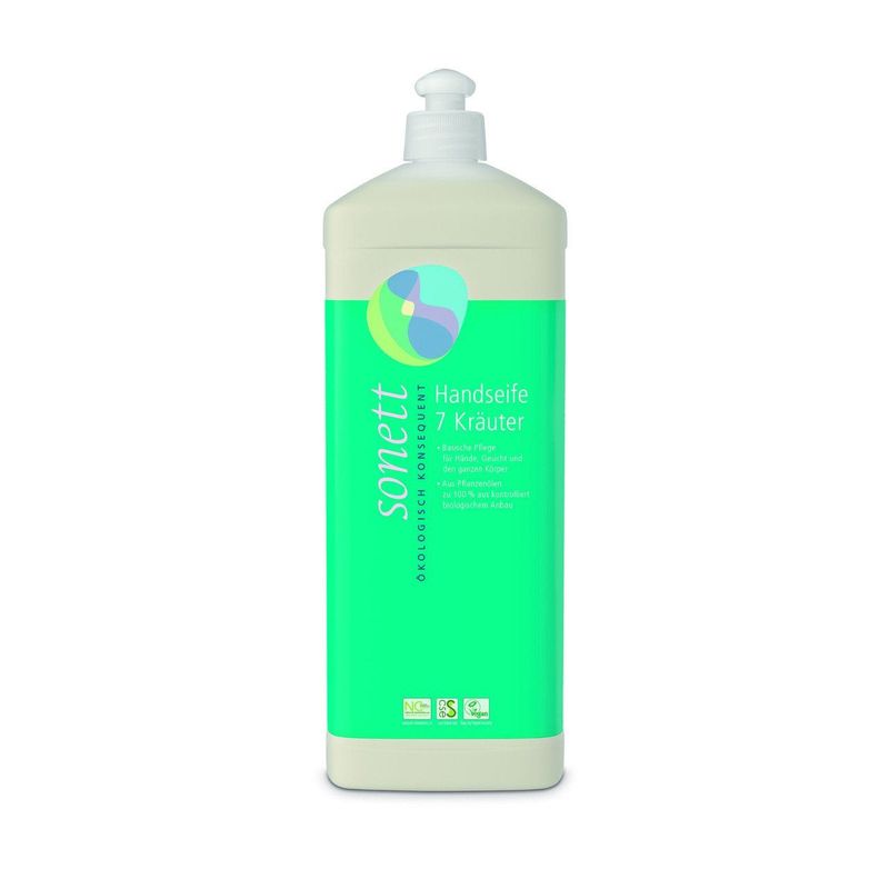 Handseife 7 Kräuter, Nachfüllflasche, Natural Cosmetic Standard - Organic
