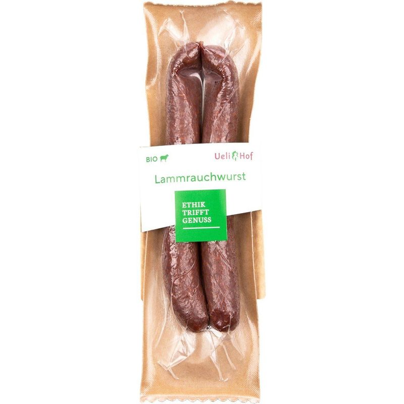 Lammrauchwurst, Bio Knospe Schweiz