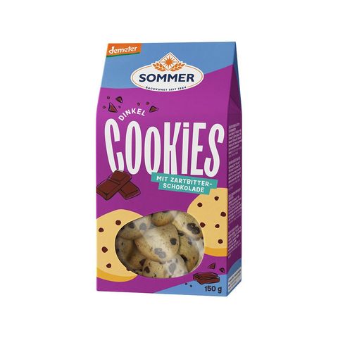 Dinkel Cookies mit Zartbitter-Schokolade, Demeter