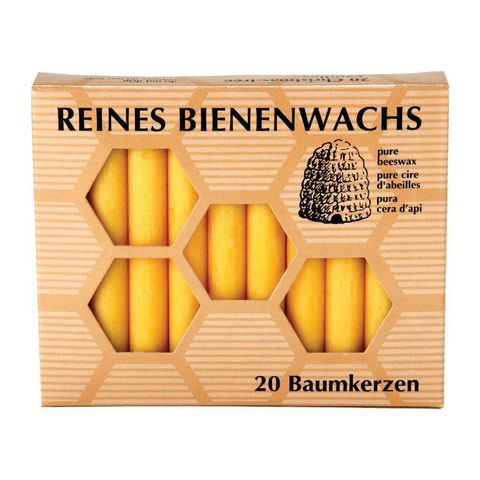 Bienenwachs Baumkerzen, 13 x 13 x 100 mm, ohne Zertifizierung