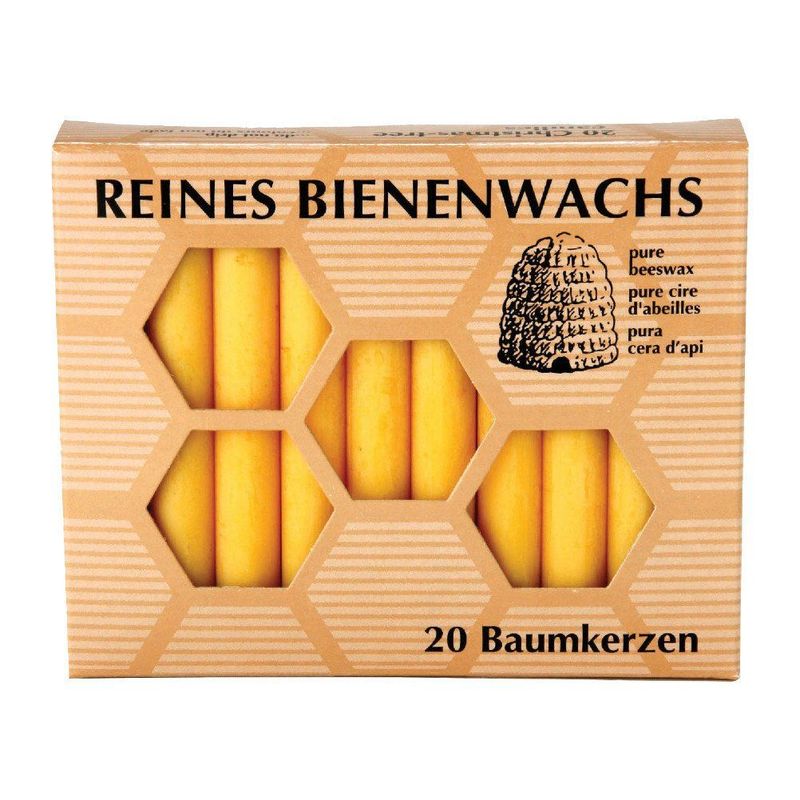 Bienenwachs Baumkerzen, 13 x 13 x 100 mm, ohne Zertifizierung