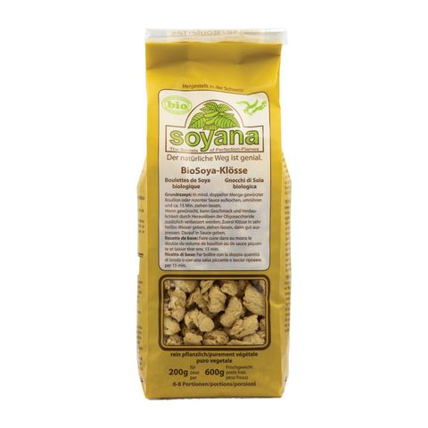 Soya-Eiweiss Klösse, naturfarben, Schweizer Bio-Verordnung