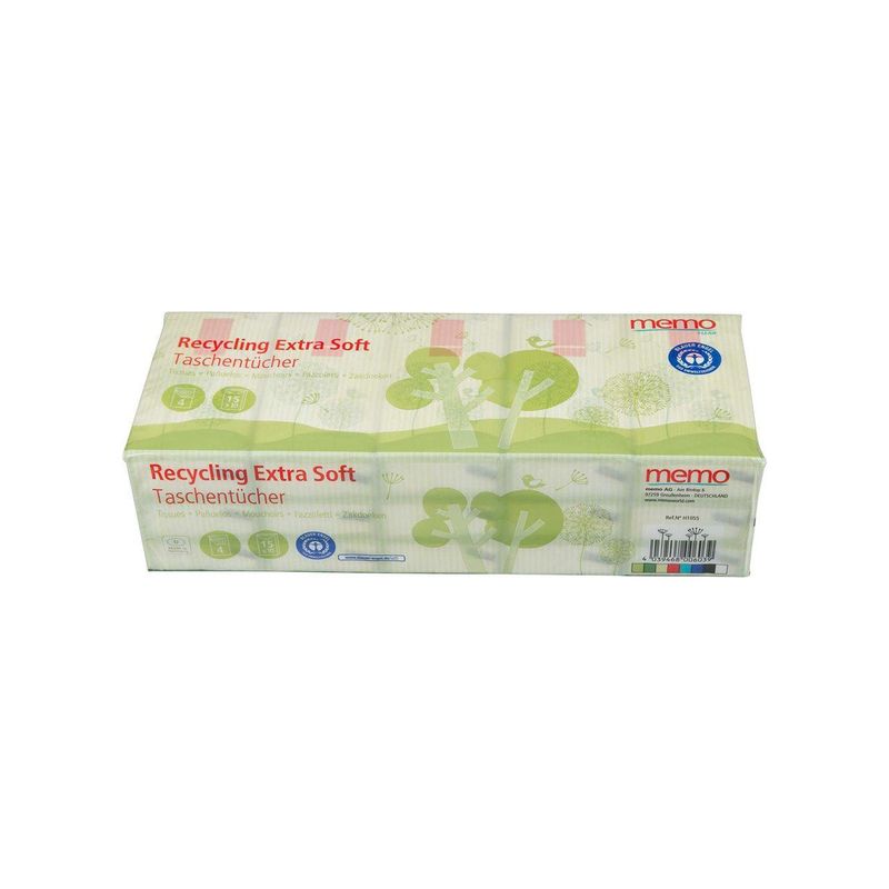 Taschentücher Recycling extra soft, 4-lagig, ohne Zertifizierung