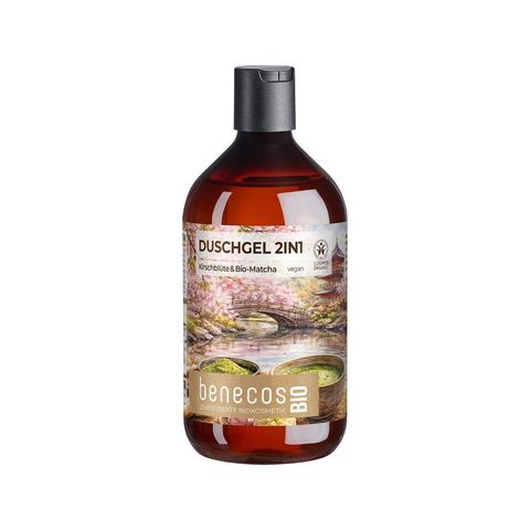Duschgel 2-in-1, Kirschblüte & Bio-Matcha, BDIH COSMOS ORGANIC
