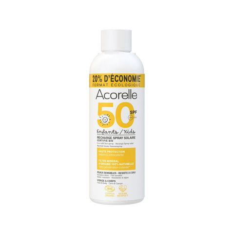 Nachfüllflasche Sonnenspray Kinder SPF50, Cosmetique Bio - COSMOS ORGANIC