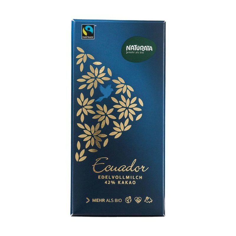 Schokolade Edelvollmilch Ecuador 42%, Schweizer Bio-Verordnung / FLO-Fairtrade