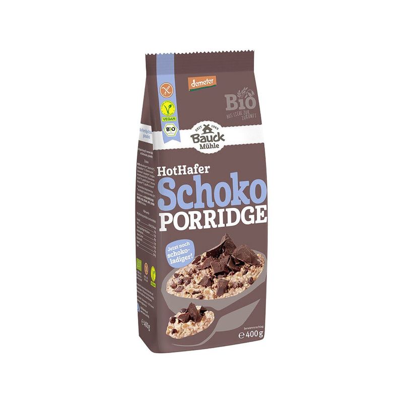 Hot Hafer Schoko Porridge glutenfrei, Demeter