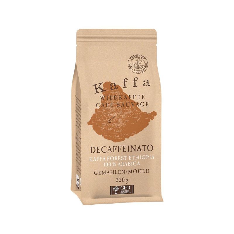 Wildkaffee Kaffa Decaffeinato gemahlen, Schweizer Bio-Verordnung / FLO-Fairtrade
