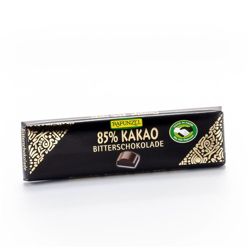 Schokolade 85% Kakao, HiH, EU Bio / Fairer Handel (Claro; Hand in Hand; etc.)