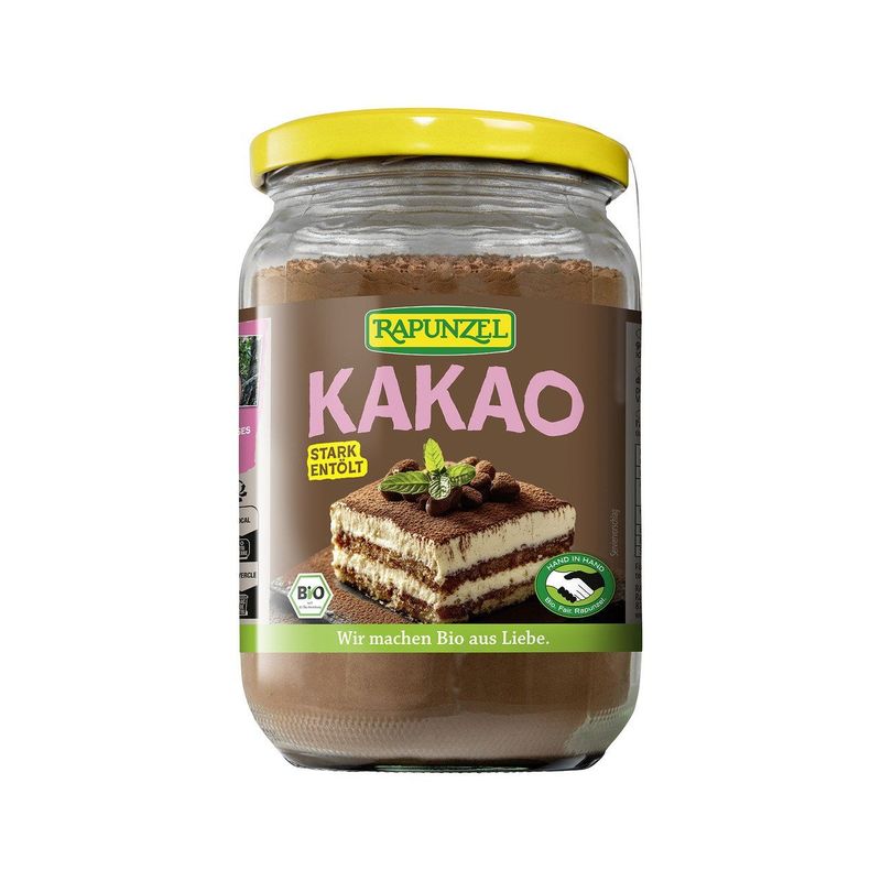 Kakao Pulver stark entölt, HIH, EU Bio / Fairer Handel (Claro; Hand in Hand; etc.)