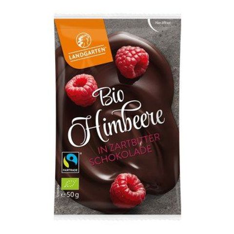 Himbeeren in Zartbitter-Schokolade, EU Bio / FLO-Fairtrade