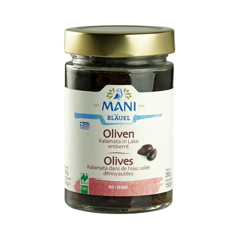 Oliven Kalamata in Lake, entkernt, EU Bio