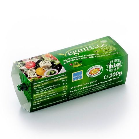 Veganella Basilikum Alternative zu Mozzarella, Schweizer Bio-Verordnung