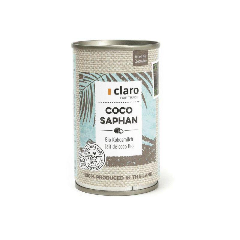 Coco Saphan - Kokosmilch, Schweizer Bio-Verordnung / Fairer Handel (Claro; Hand in Hand; etc.)