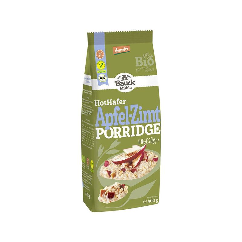 Hot Hafer Apfel-Zimt Porridge, Demeter