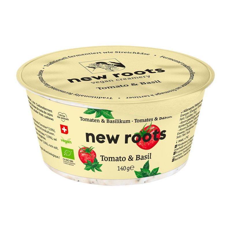 Tomato & Basil Alternative zu Streichkäse, Schweizer Bio-Verordnung